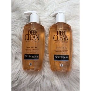 (2) Neutrogena Deep Clean Daily Facial Cleanser Normal to Oily Skin 6.7 Oz